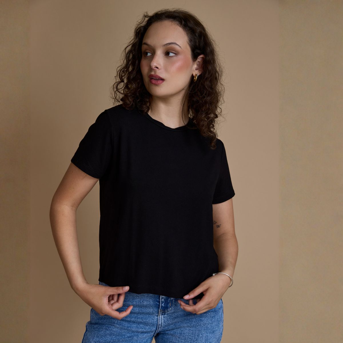 BIJOU - Polera básica de modal Mara
