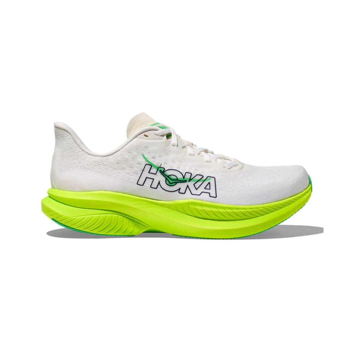 HOKA - Hoka Mach 6 Hombre White/Neon Lime