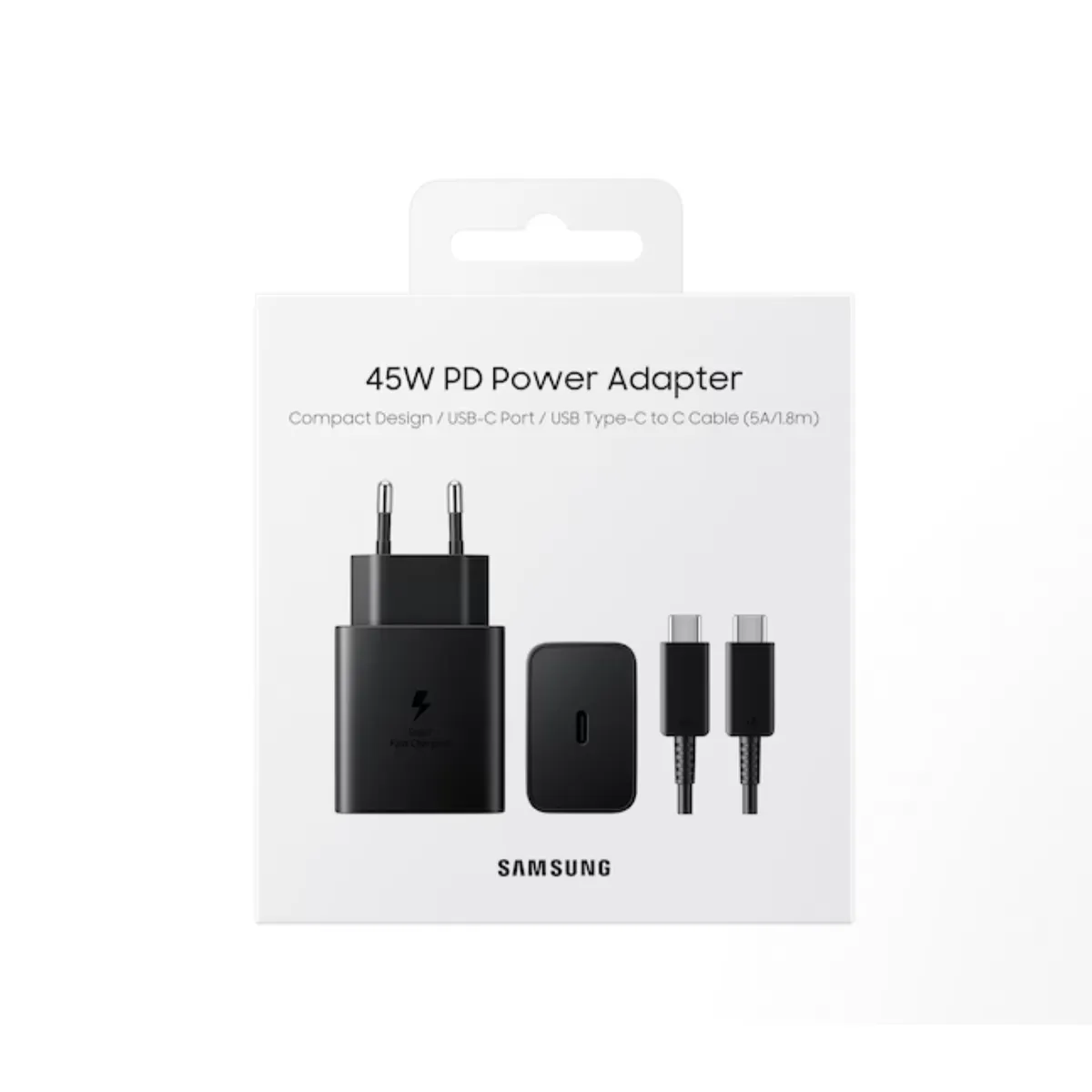 SAMSUNG - Cargador Samsung 45w Carga Súper Rápida + Cable Usb-C