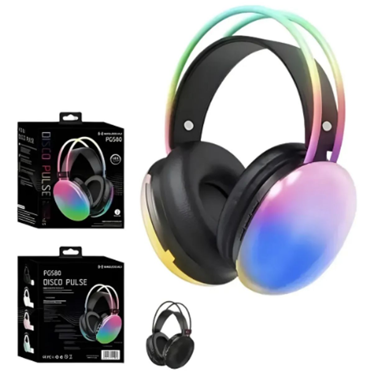 GENERICO - Audífonos Rgb Led Pg580 Bluetooth Inalámbricos