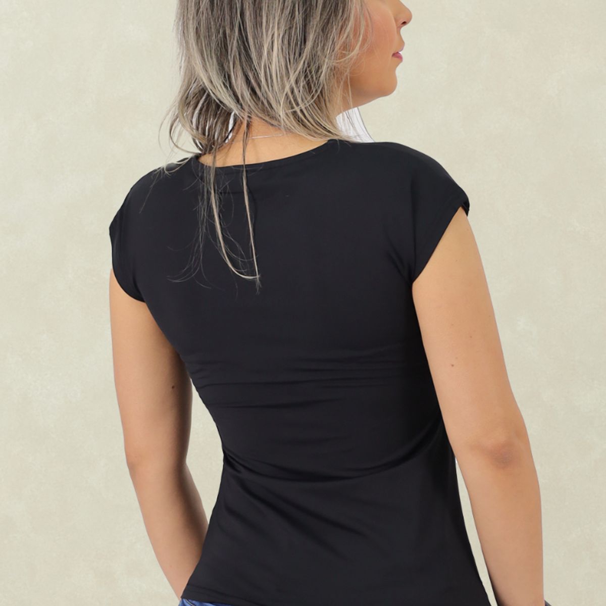 TENTATION - Top Cuello Cuadrado Black Tentation