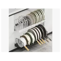 GENERICO - Rack Organizador De Ollas Expandible Menaje Tablas Tapas BLANCO