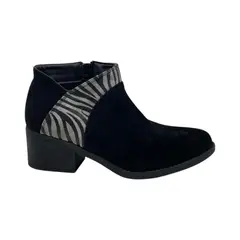 HERIEL - Botín Negro Print Mujer