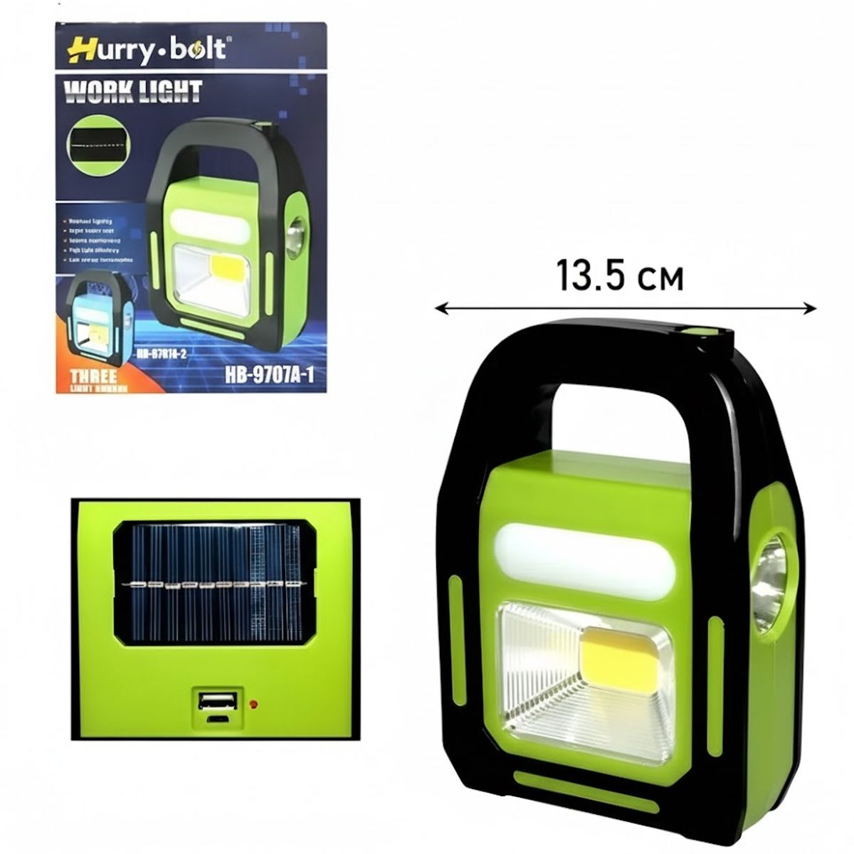 GENERICO - Linterna Led Solar 3 En 1 Usb Recargable Color