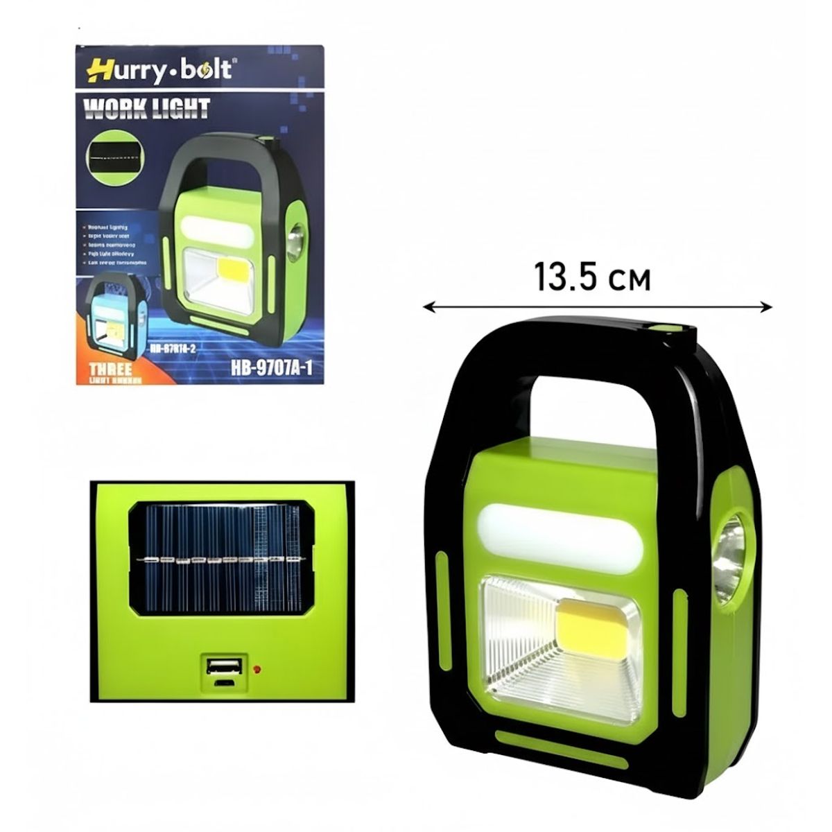 GENERICO - Linterna Led Solar 3 En 1 Usb Recargable Color
