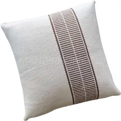 MANDIRHOME - Funda de Cojín Boho Origen Café Tejido Cuadrado