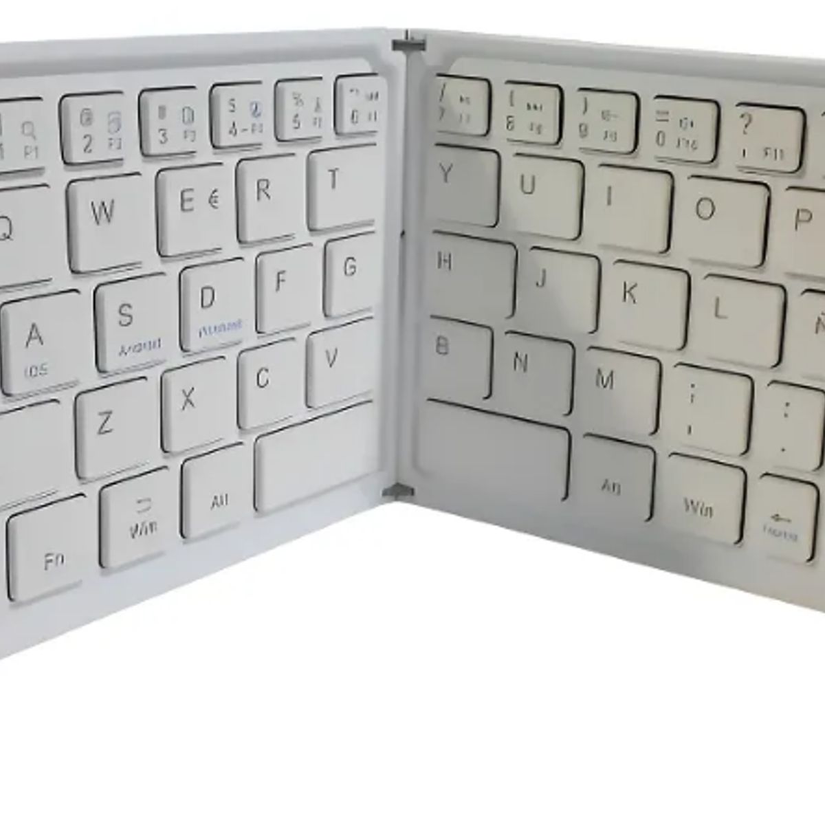 GENERICO - Mini Teclado Inalámbrico Plegable Portátil Mk-1007 Teclado Blanco Idioma Español Latinoamérica