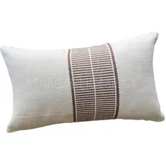 MANDIRHOME - Funda de Cojín Boho Origen Café Tejido Rectangular