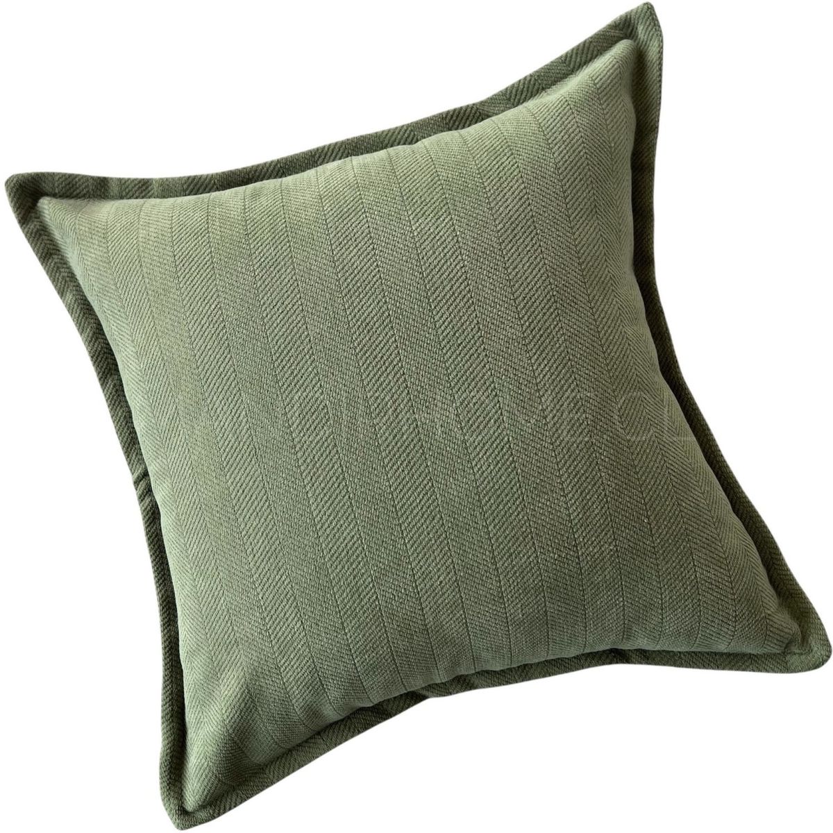 MANDIRHOME - Funda de Cojín Pestaña Verde Cuadrada