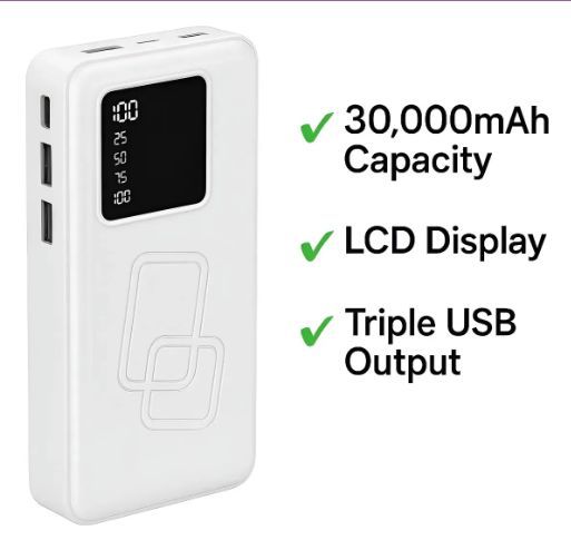 Power Bank Cargador Portátil Banco De Energía Usb 30000mah