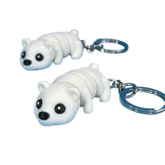GENERICO - Llaveros - Modelo Oso Polar Flexible Pack de 2