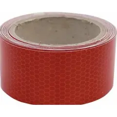 GENERICO - HUINCHA REFLECTANTE ROJA 50MM X 45.72 MT 3M