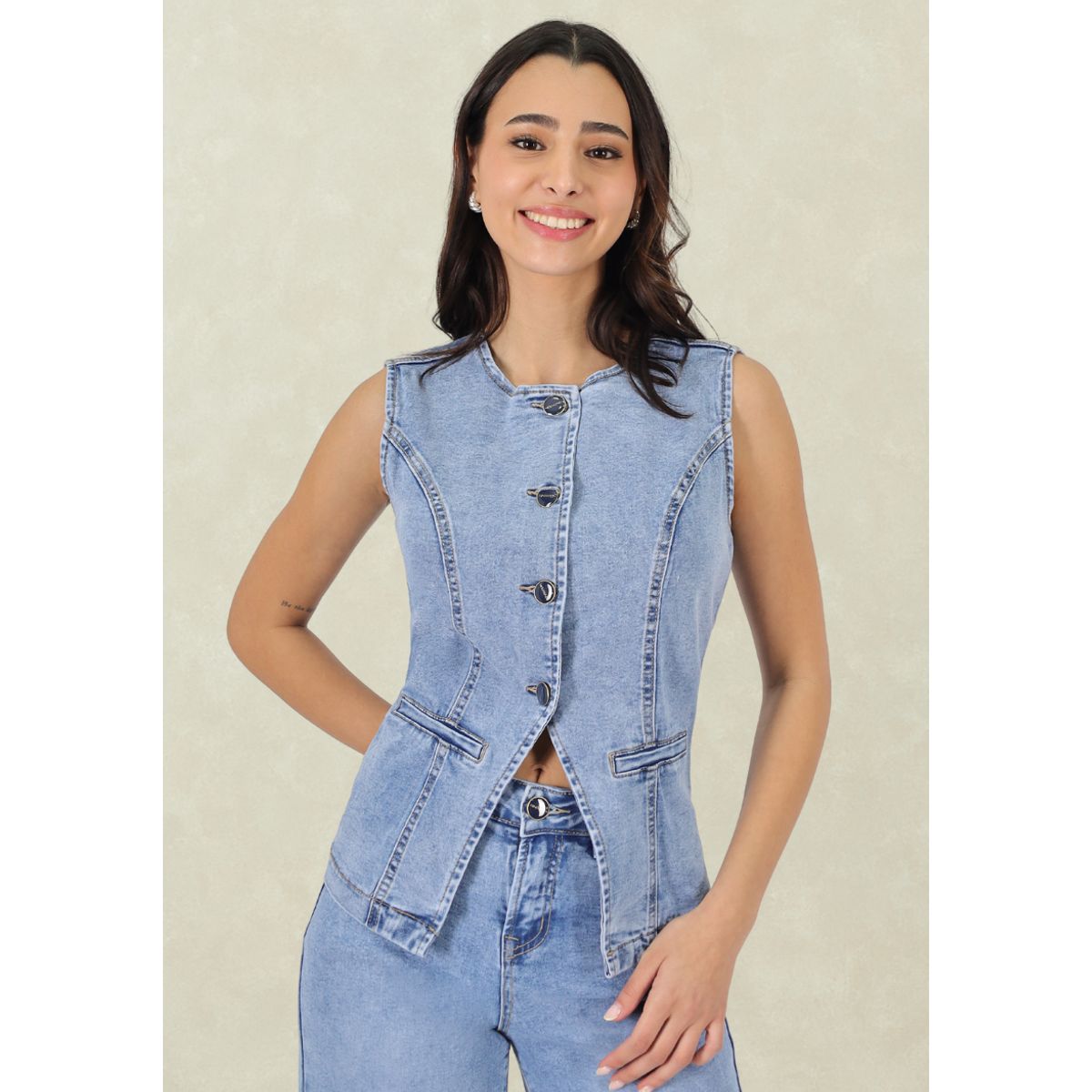 TENTATION - Gilet Ligth Blue Tentation