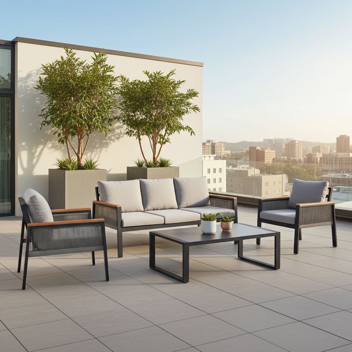 MODRA - Juego de Living Exterior Turku Para 5 Personas