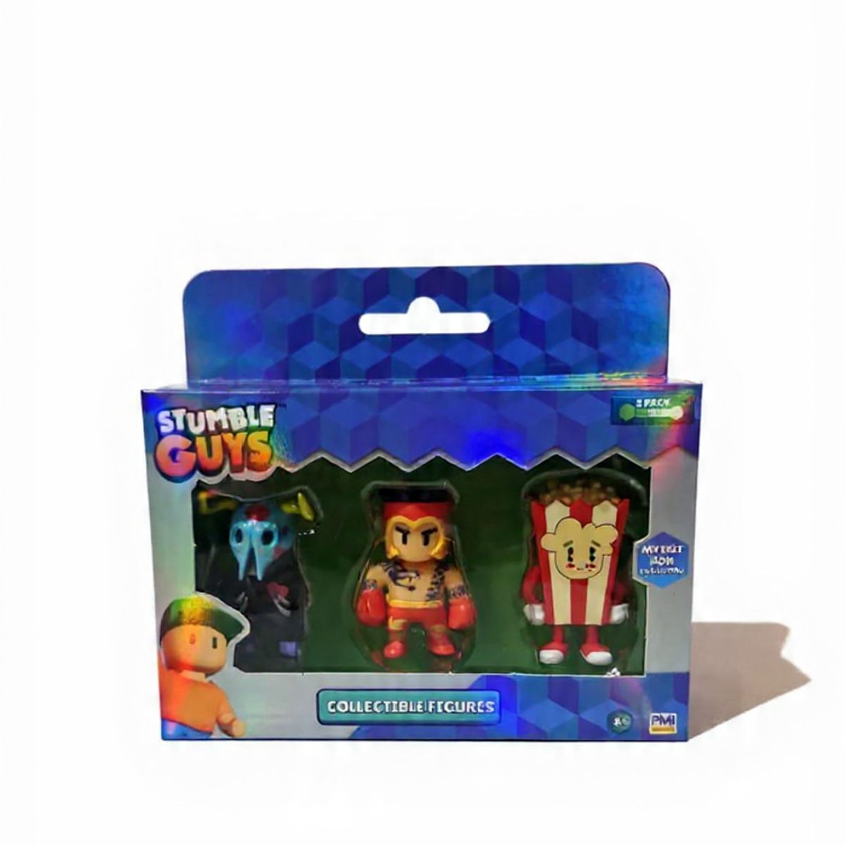 ANSALDO - Stumble Guys Pack 3 Figura Toro Muertos - Hot Gloves - Popcorn