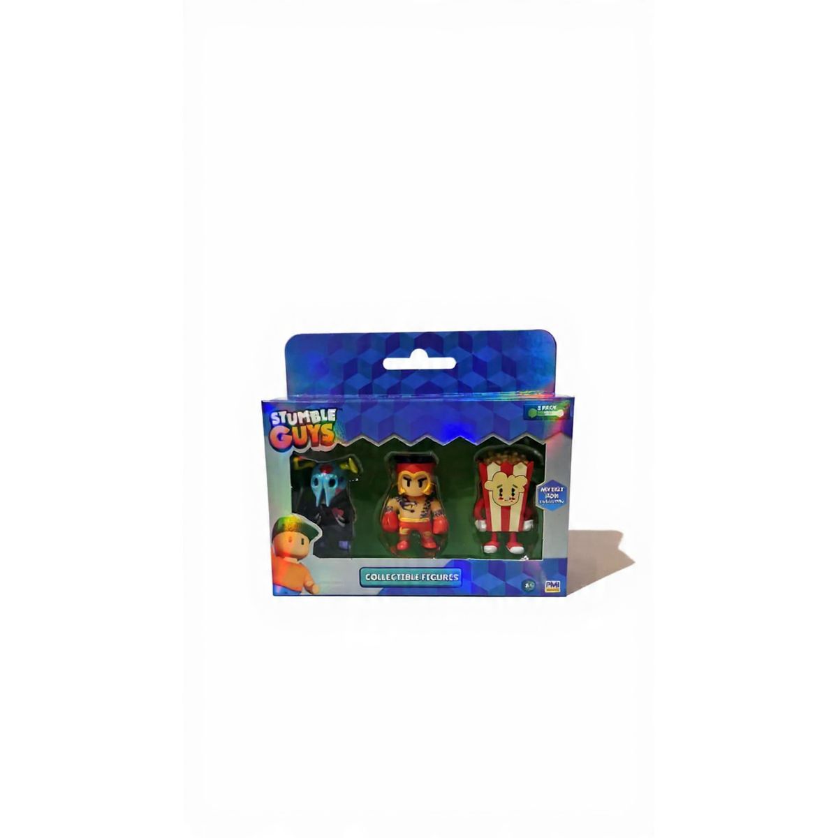 ANSALDO - Stumble Guys Pack 3 Figura Toro Muertos - Hot Gloves - Popcorn