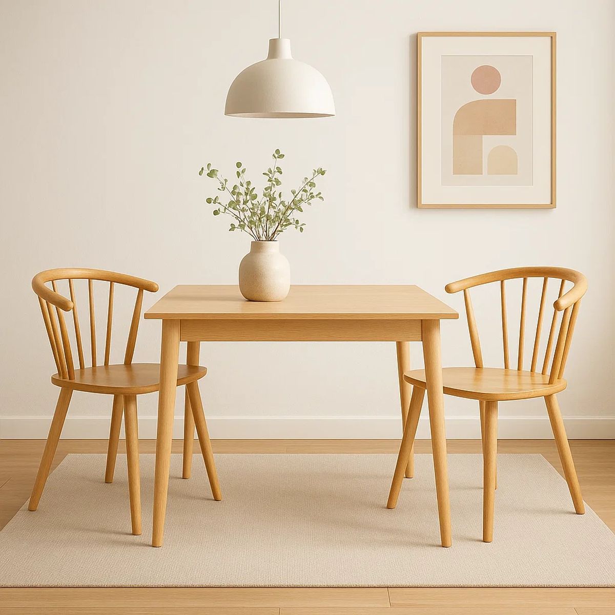 KLIK - Pack de 2 Sillas Lykke de Madera - Natural