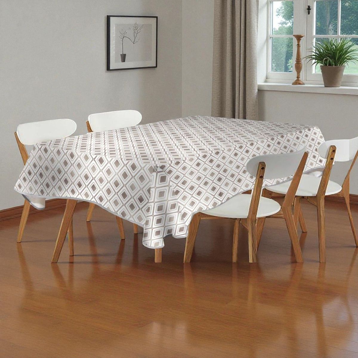 OEM - Mantel De Hule Plastico Mesa Rectangular Rombos 240cm