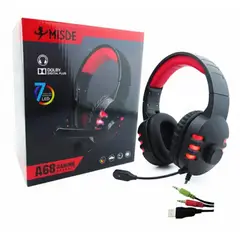 GENERICO - Audifono Para Gamer Con Microfono Multimedia Para Pc Con Luz