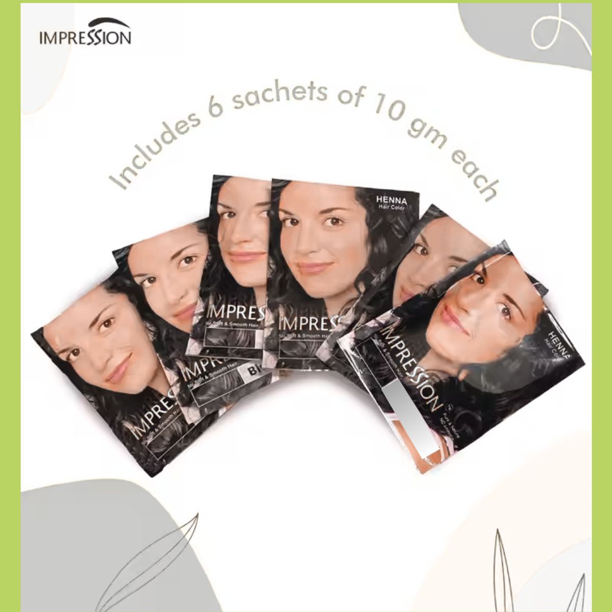 IMPRESSION - Impression Henna Hair Color Caoba 10 gr X 6 saches