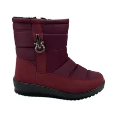 HERIEL - Bota Burdeos Impermeable Mujer