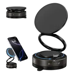 GENERICO - Soporte Magnético Para Teléfono Móvil Con Imán Y Ventosa Negro