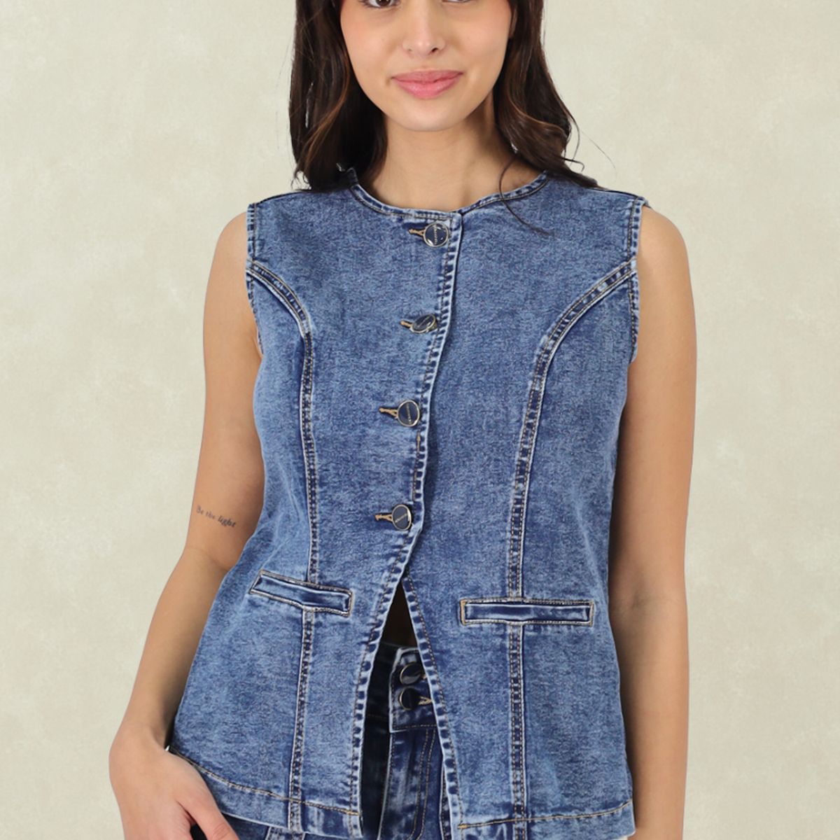 TENTATION - Gilet Medium Blue Tentation