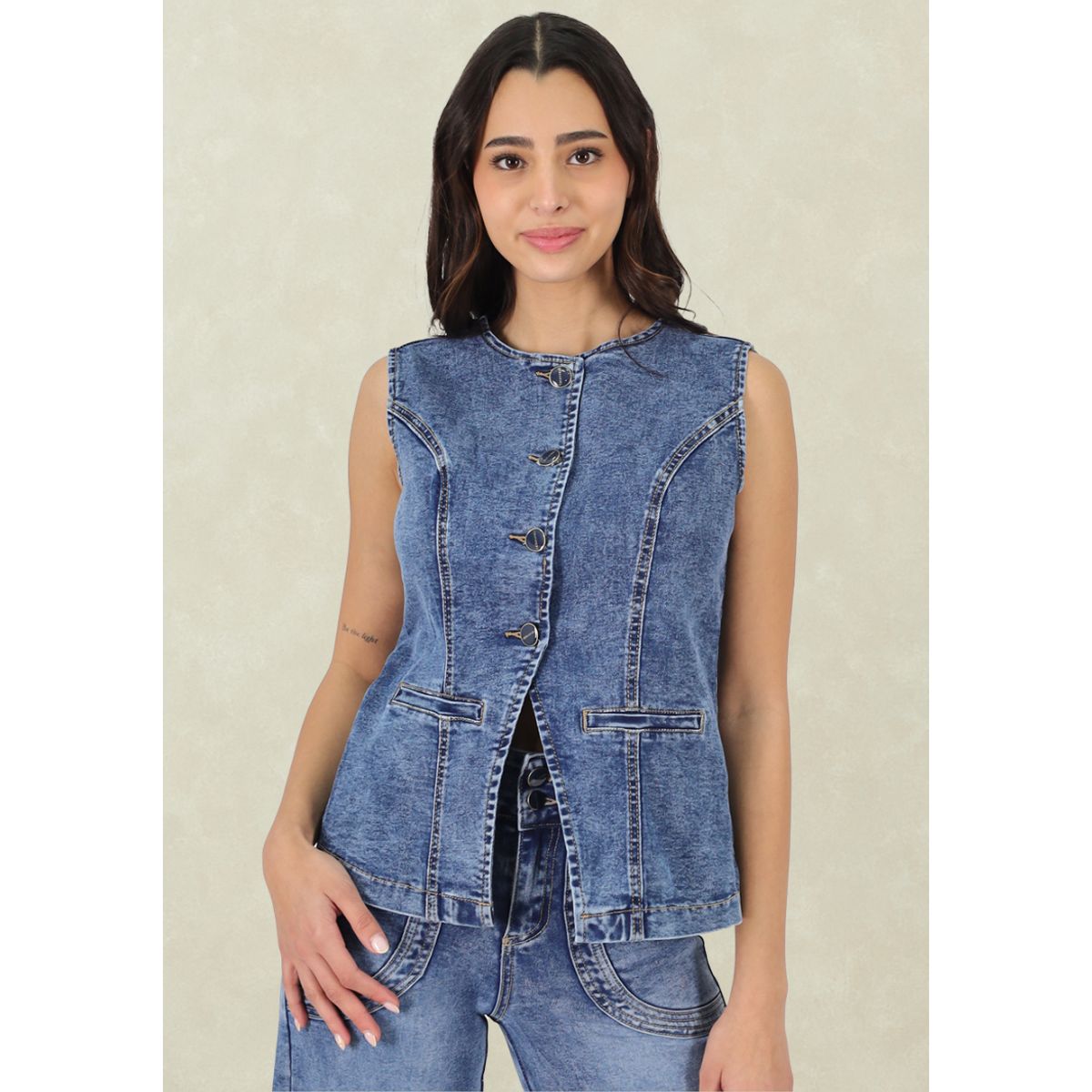 TENTATION - Gilet Medium Blue Tentation