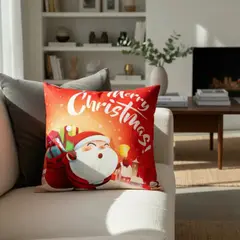 TODOHOGAR SANTIAGO DE CHILE - Set De 2 Cojines 45x45cm Navidad - Viejo Pascuero
