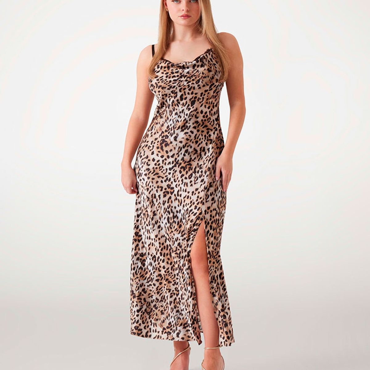 GUESS - Vestido Adèle Lace Neckline Long Multicolor