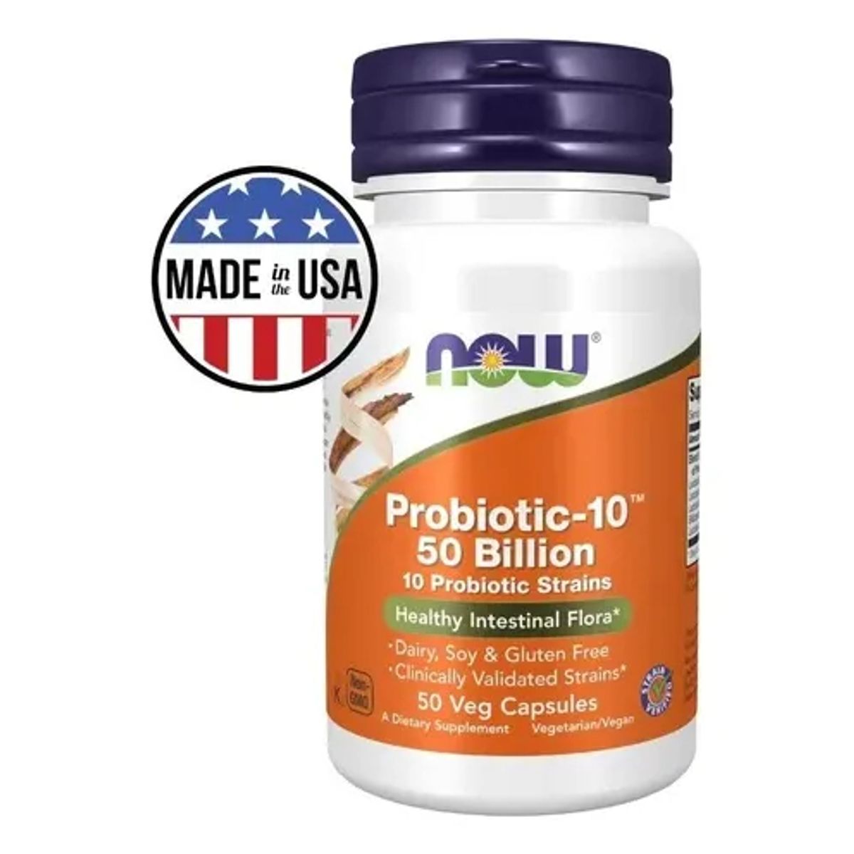 NOW - Now Probiótico 10 50 Billones 50 Cápsulas Veganas 28g