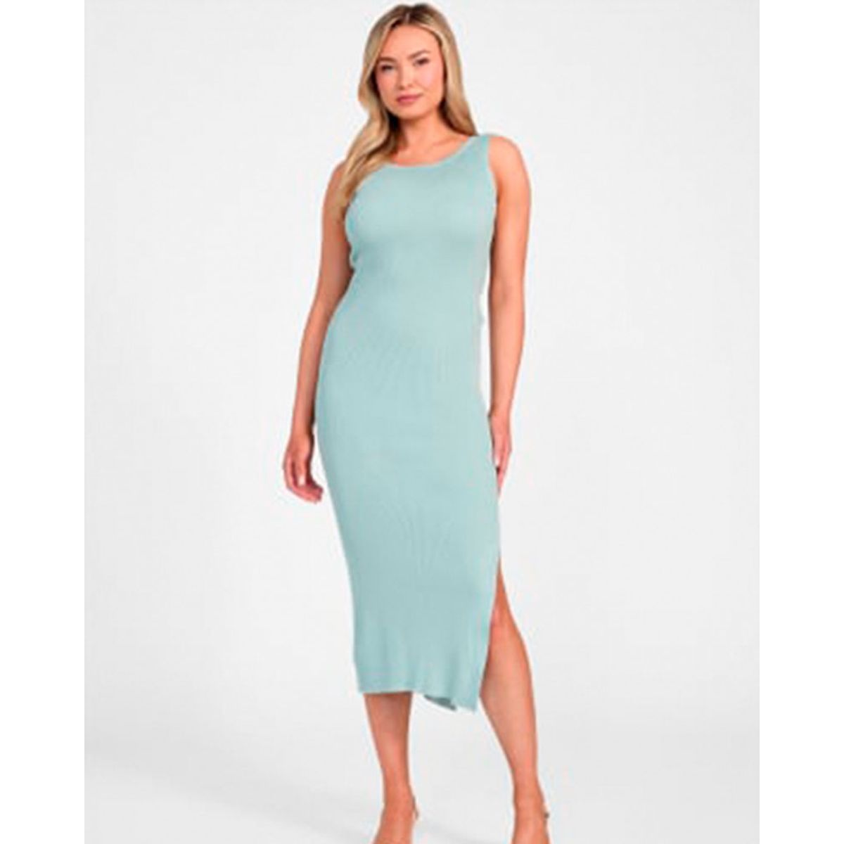 GUESS - Vestido Sl Jiulia Swtr Long Celeste