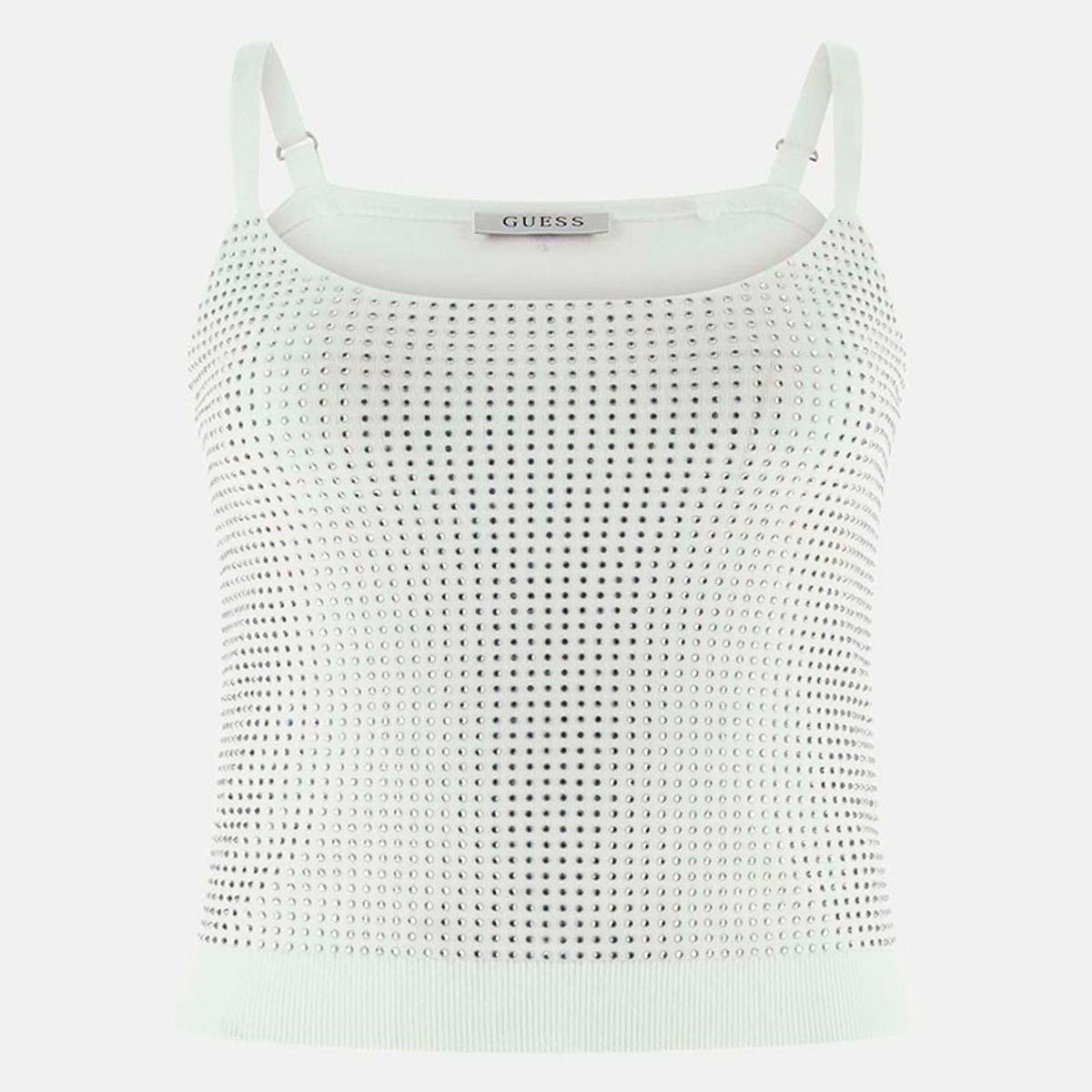 GUESS - Polera Khloe Rhinestones Tank Swtr Blanco