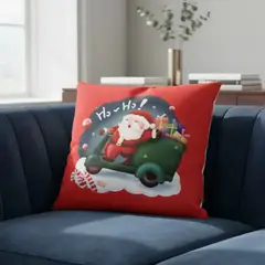 TODOHOGAR SANTIAGO DE CHILE - Set De 2 Cojines 45x45cm Navidad - Ho Ho rojo