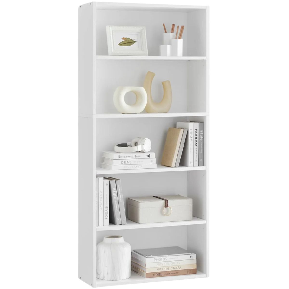 GENERICO - Librero Estanteria  5 Niveles Blanco