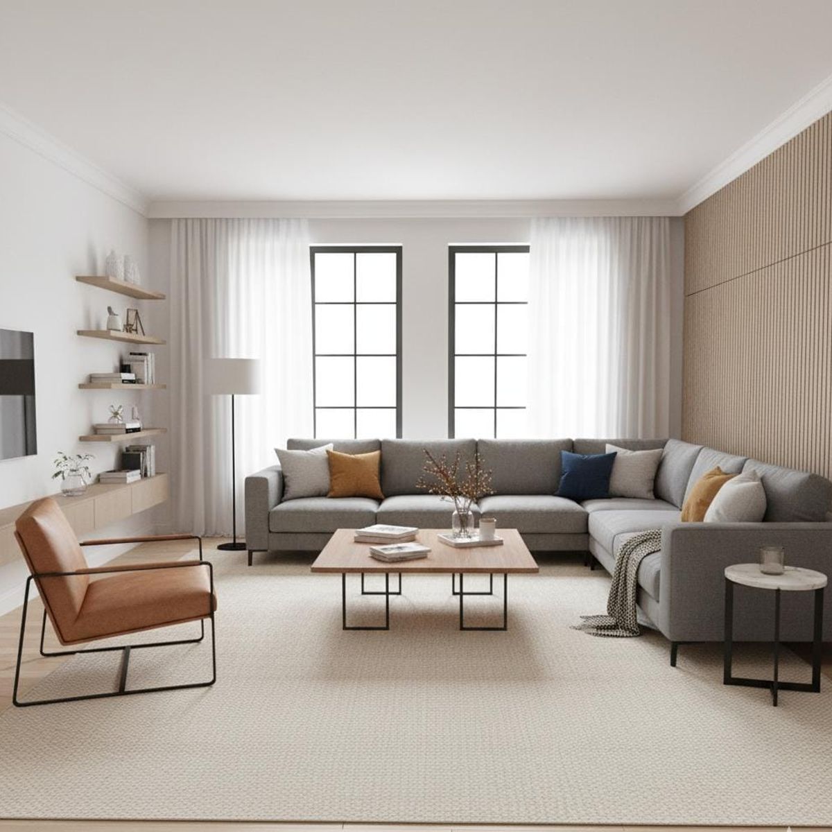 GENERICO - ALFOMBRA PARA LIVING ANTIDESLIZANTE CON DISEÑOS TRIDIMENCIONALES