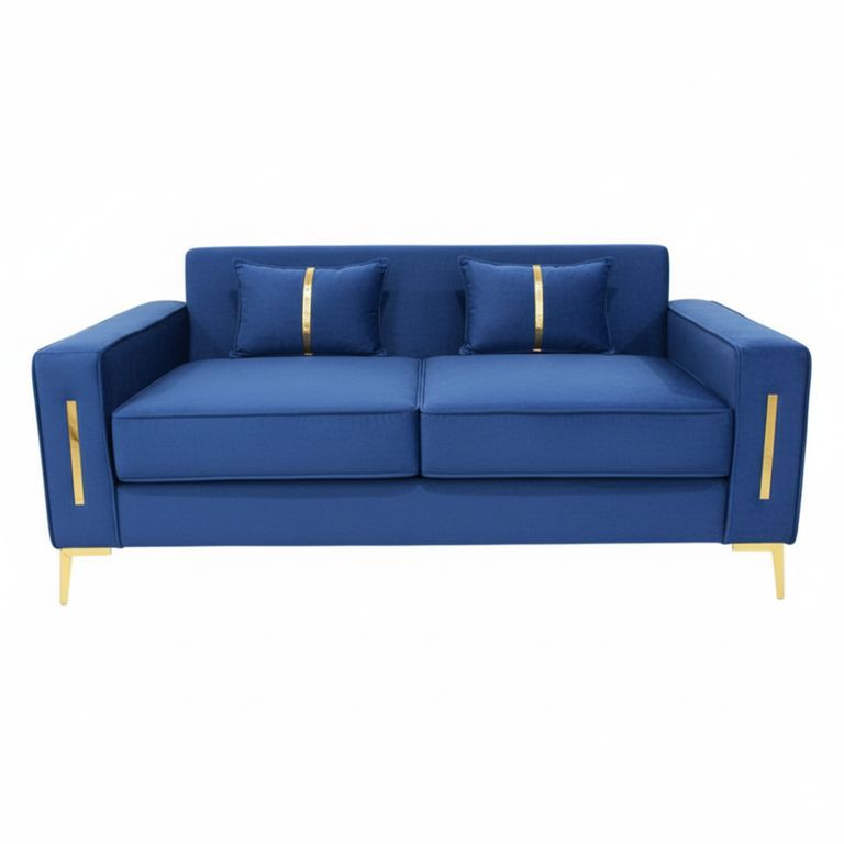 SOFA PARIS TRES CUERPOS AZUL FELPA Azul marino