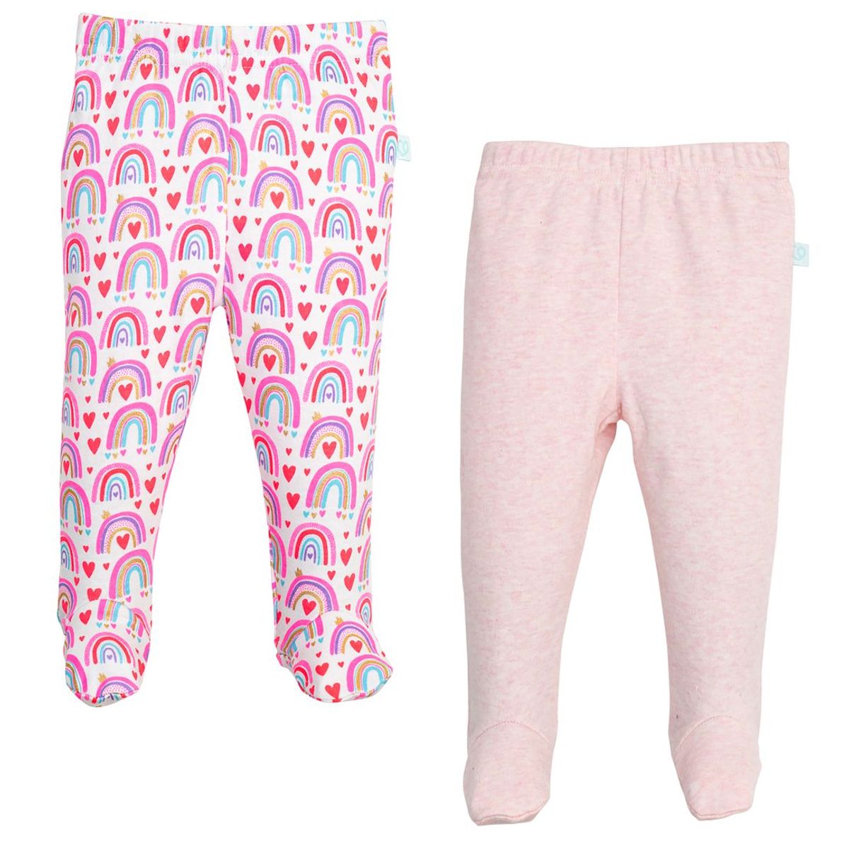 BAMBINO - Set 2 Piezas Pantys Bambino Creations Arcoiris Rosado