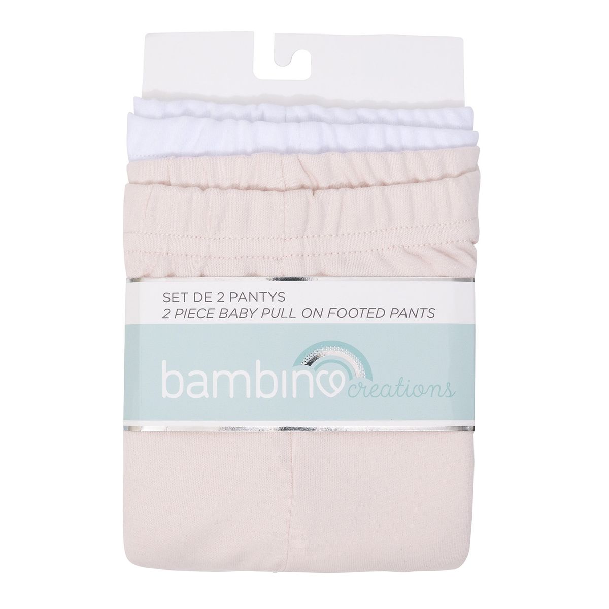 BAMBINO - Set 2 Pantys Blanco Flores Niña 6 - 9 Meses