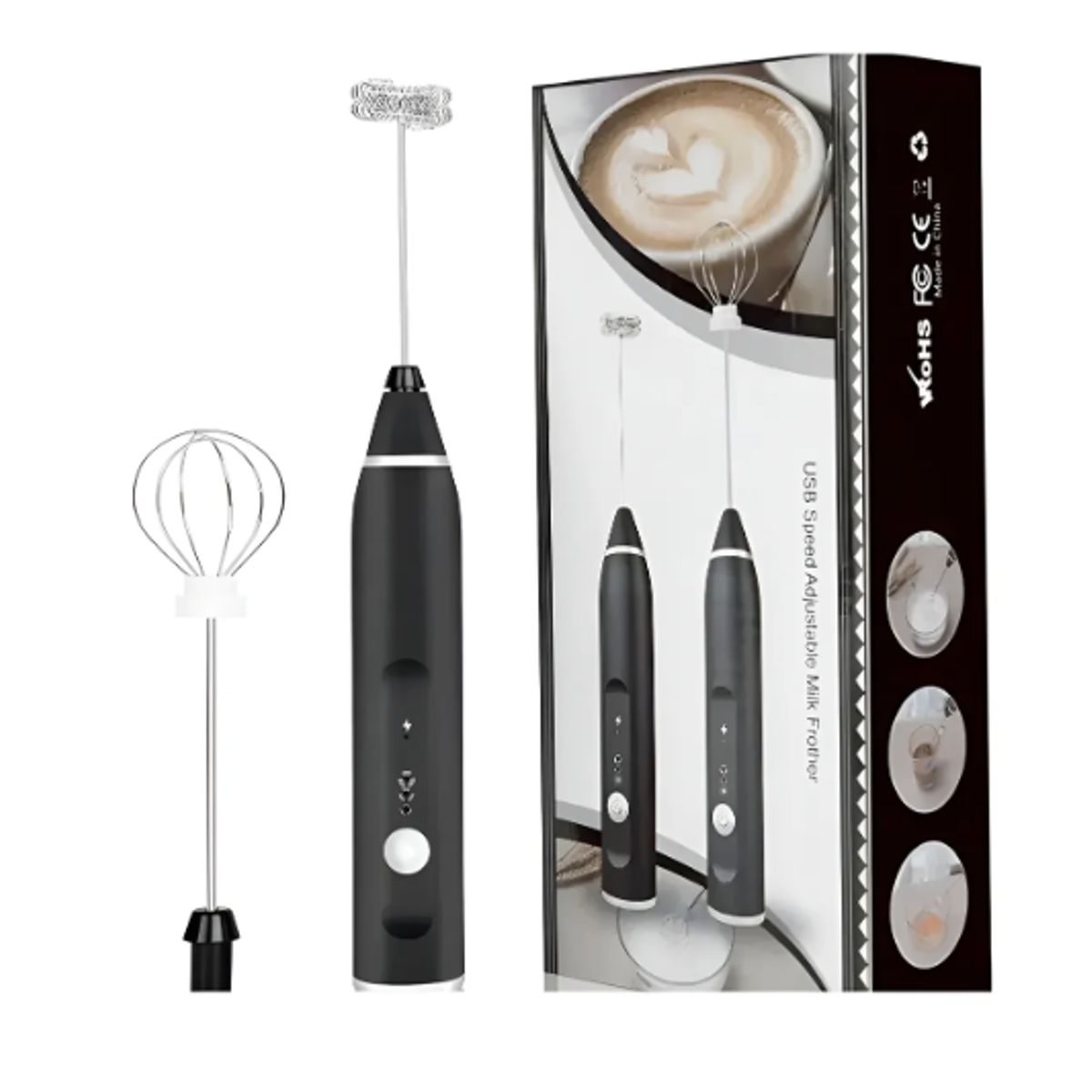 GENERICO - Mini Batidor Eléctrico De Café Y Espuma Leche Recargable