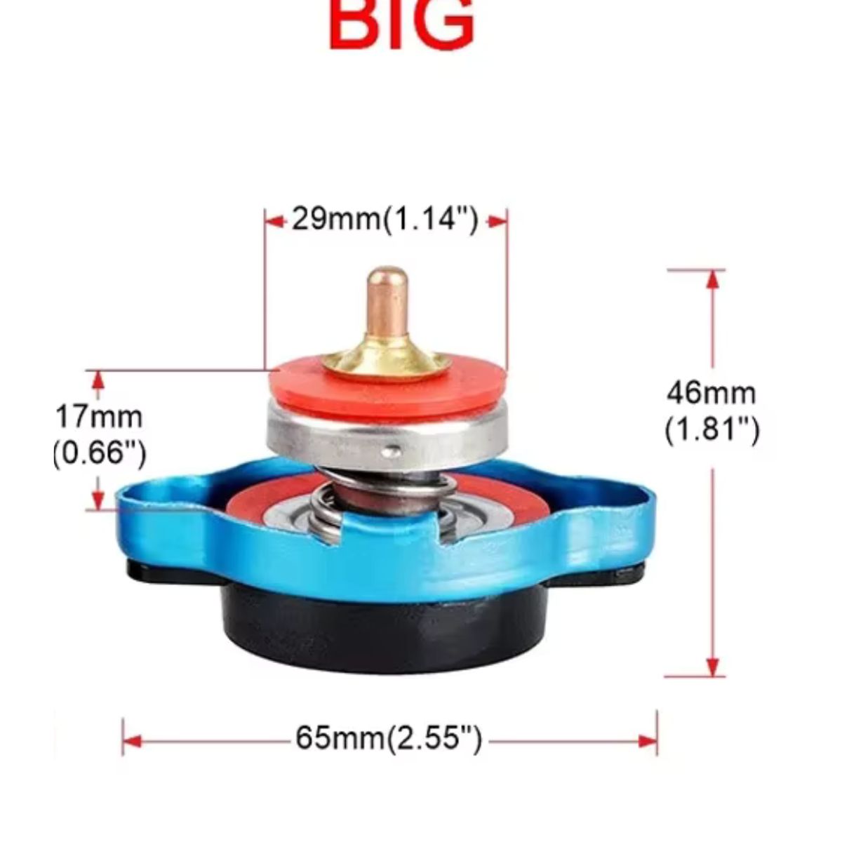 GENERICO - Tapa De Radiador Medidor De Temperatura Del Agua De 0.9