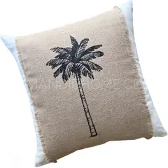 MANDIRHOME - Funda Bohemia Palma 2 Yute Cuadrada