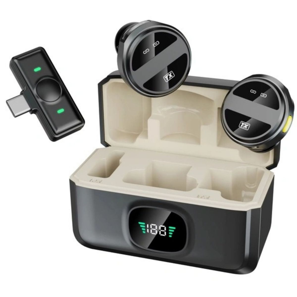 GENERICO - Micrófono Digital magnético portátil  inalámbrico SX21 USB-C Profesional