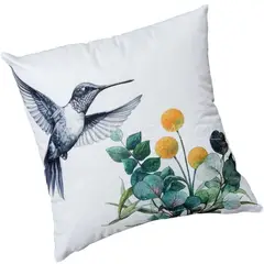 MANDIRHOME - Funda de Cojín Estampada Grafito Color Colibrí