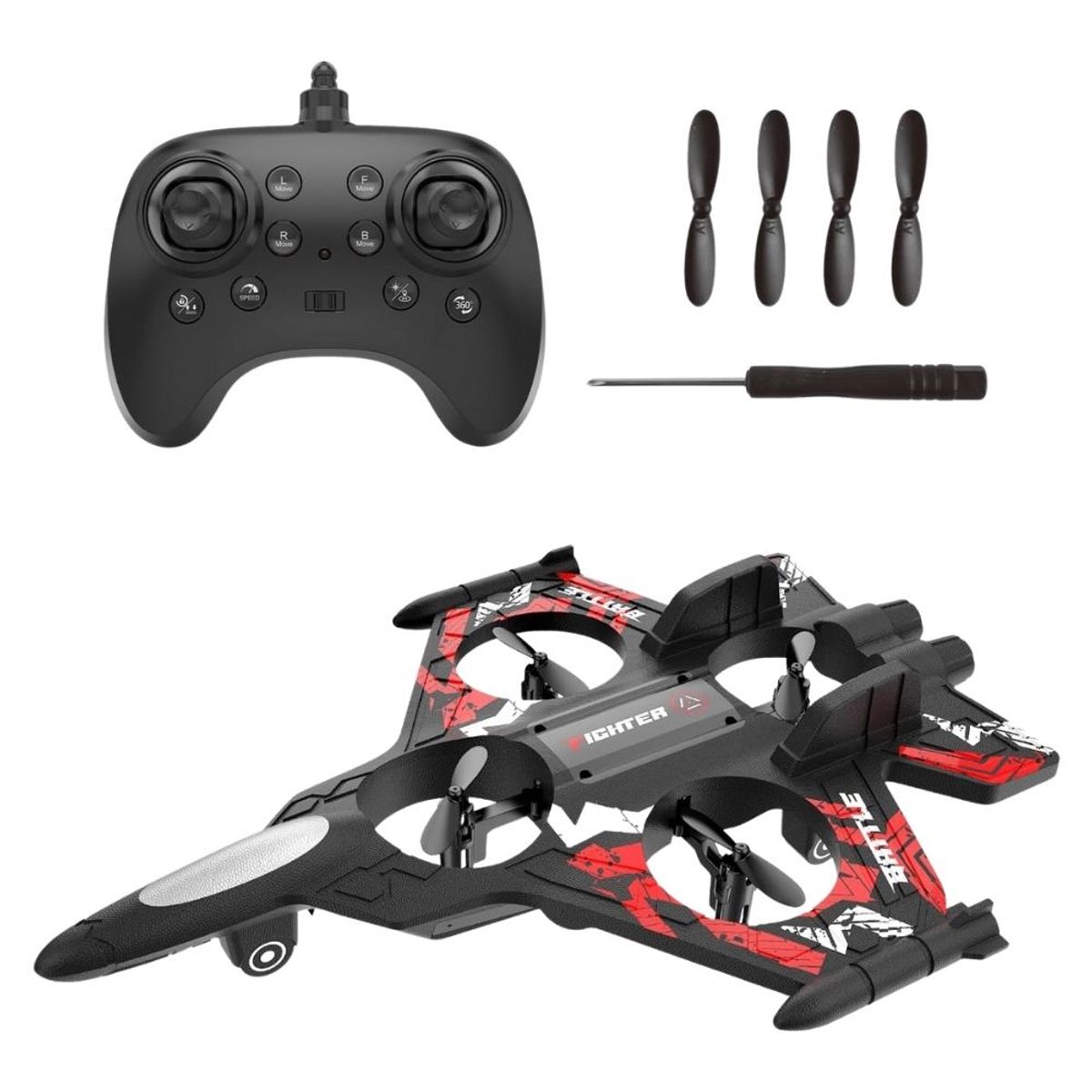 NOVYSTOR - Juguete Drone Avión Espuma Planeador Control Remoto Batería