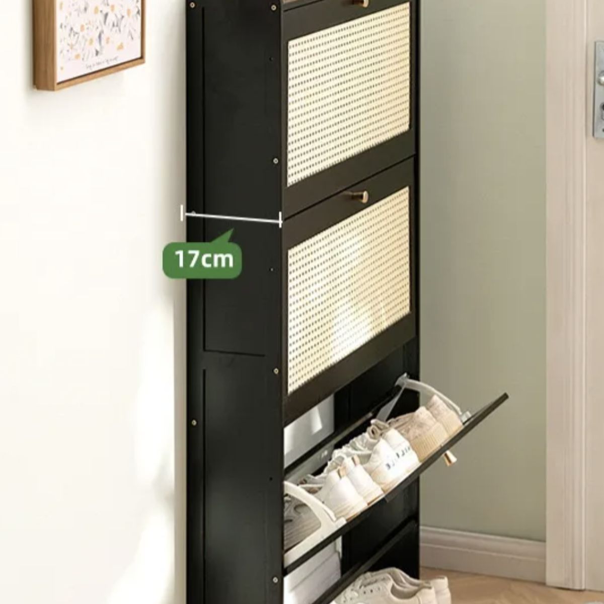 GENERICO - Zapatero Organizador Ratan Bambo 120x70x17cm