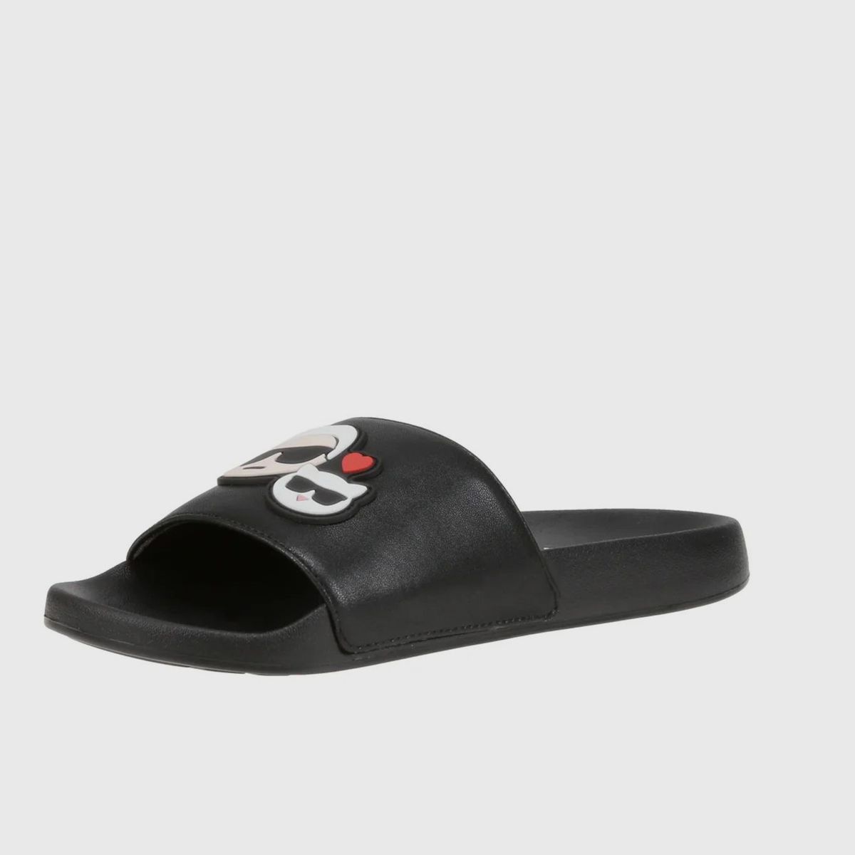 KARL LAGERFELD - Sandalias negras con diseño gráfico Ikon