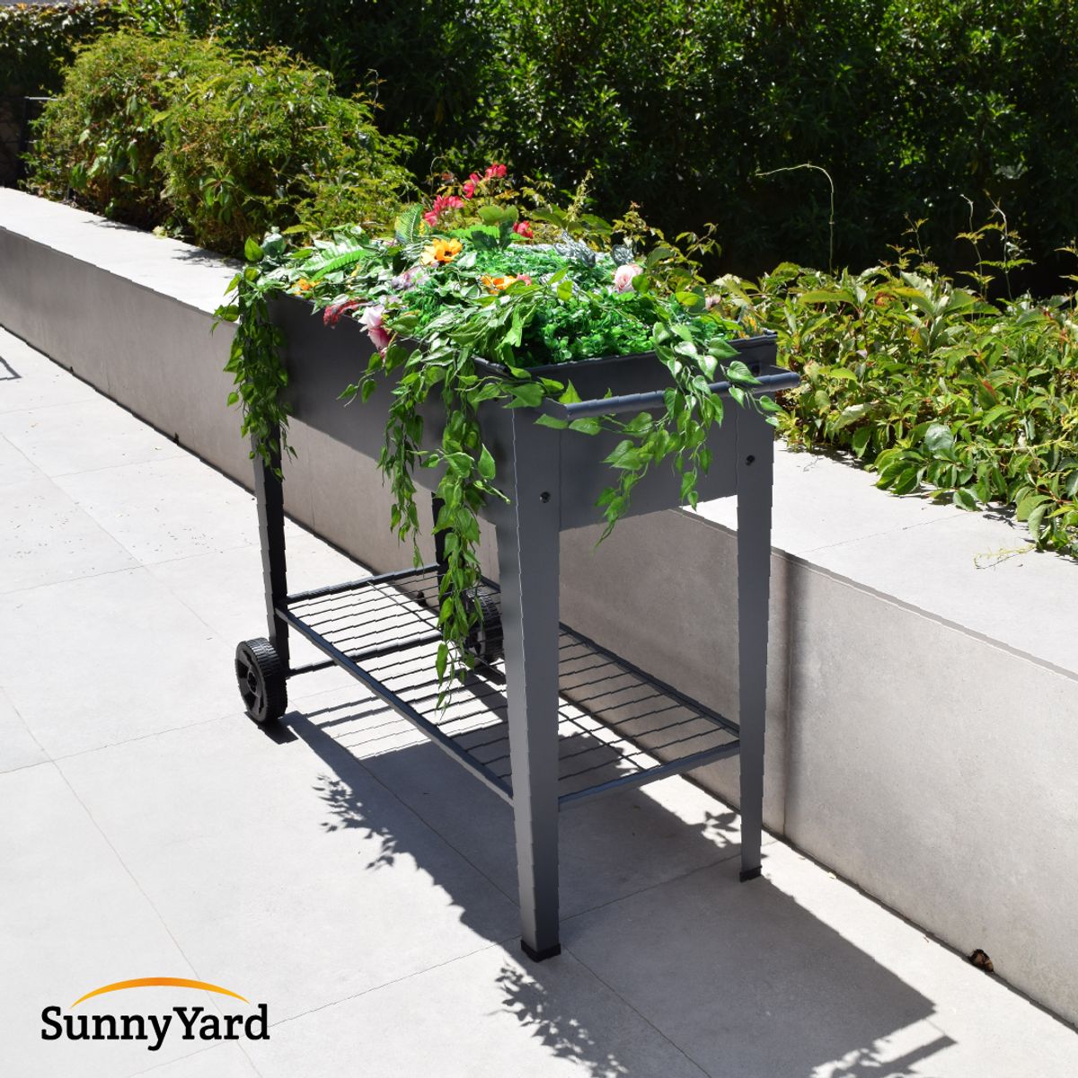 Jardinera Con Ruedas Macetero Rectangular Gris Sunnyyard Kiosclub, marca SUNNYYARD - Foto Principal
