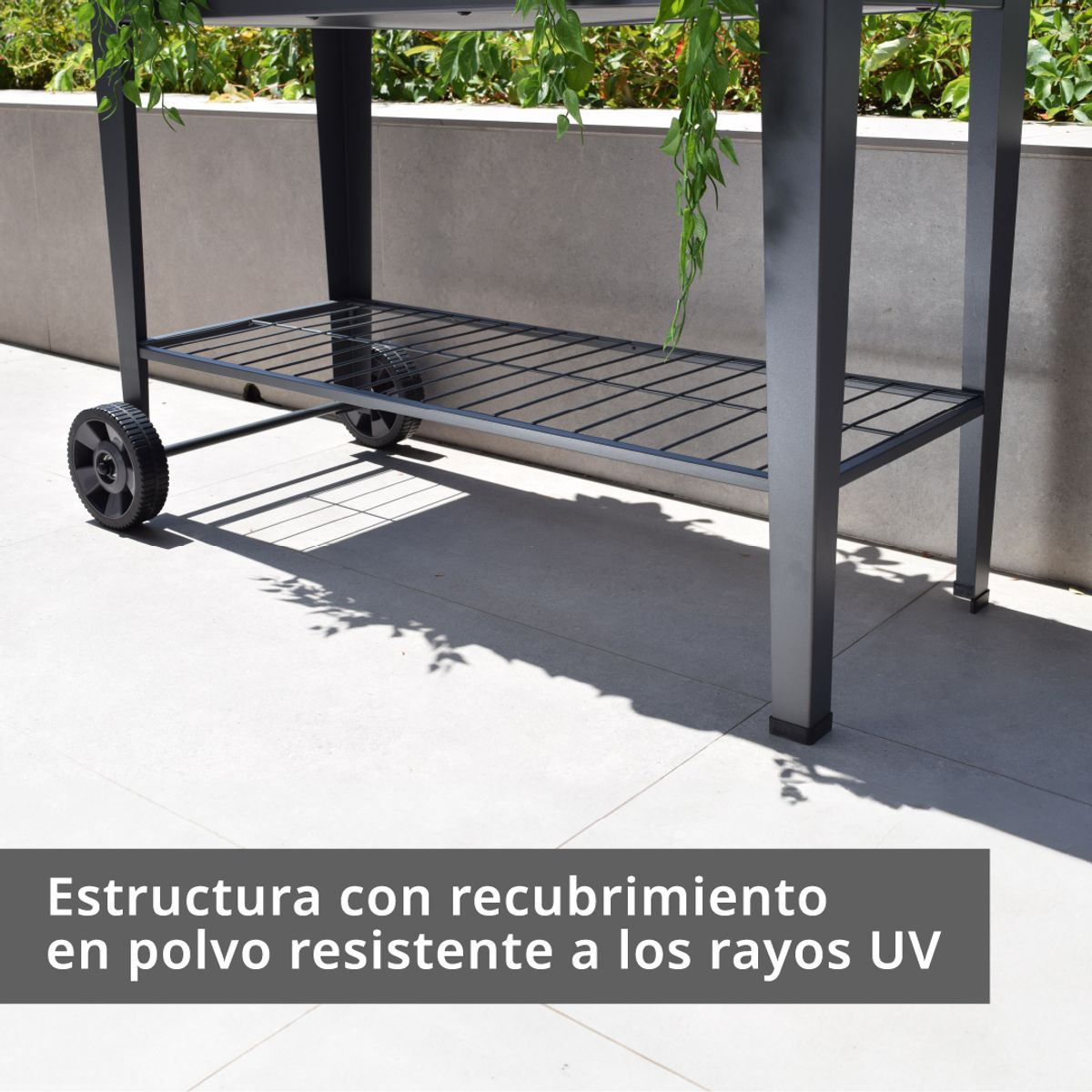 Jardinera Con Ruedas Macetero Rectangular Gris Sunnyyard Kiosclub, marca SUNNYYARD - Foto 2