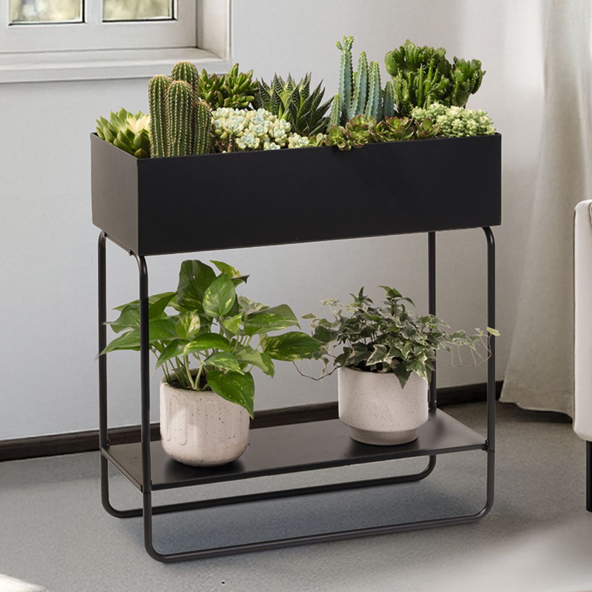 SUNNYYARD - Jardinera Macetero Rectangular Plantas Urban Sunnyyard